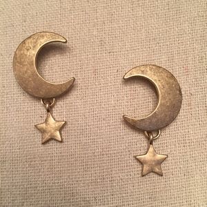 Crescent Moon and Star Earrings